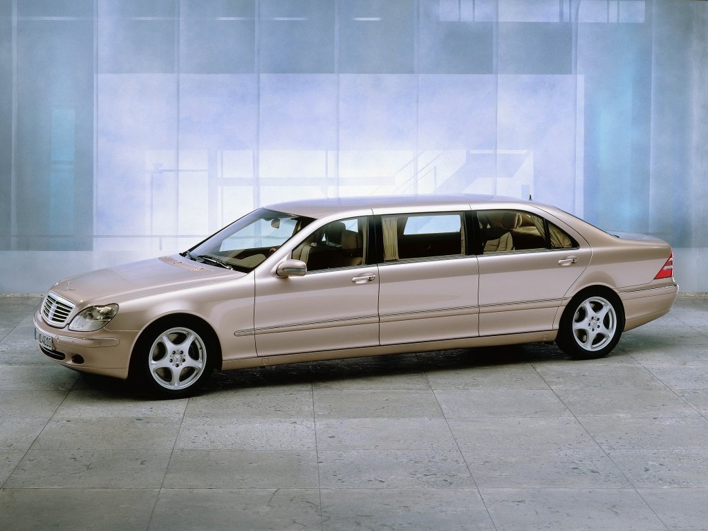 седан Pullman Mercedes-Benz S-klasse 1998 - 2002г выпуска модификация 5.0 AT (306 л.с.)