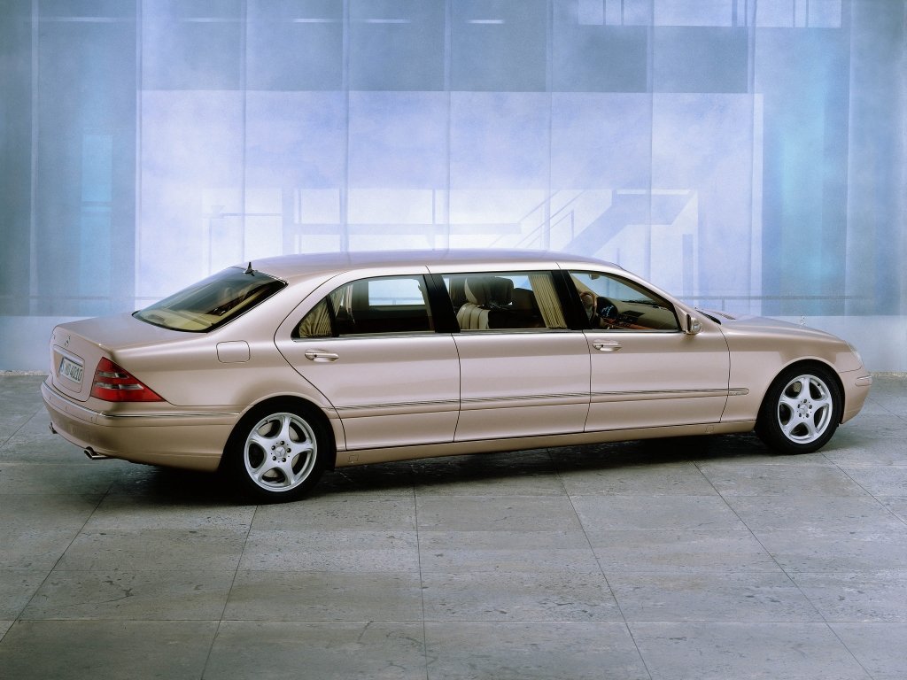 седан Pullman Mercedes-Benz S-klasse 1998 - 2002г выпуска модификация 5.0 AT (306 л.с.)