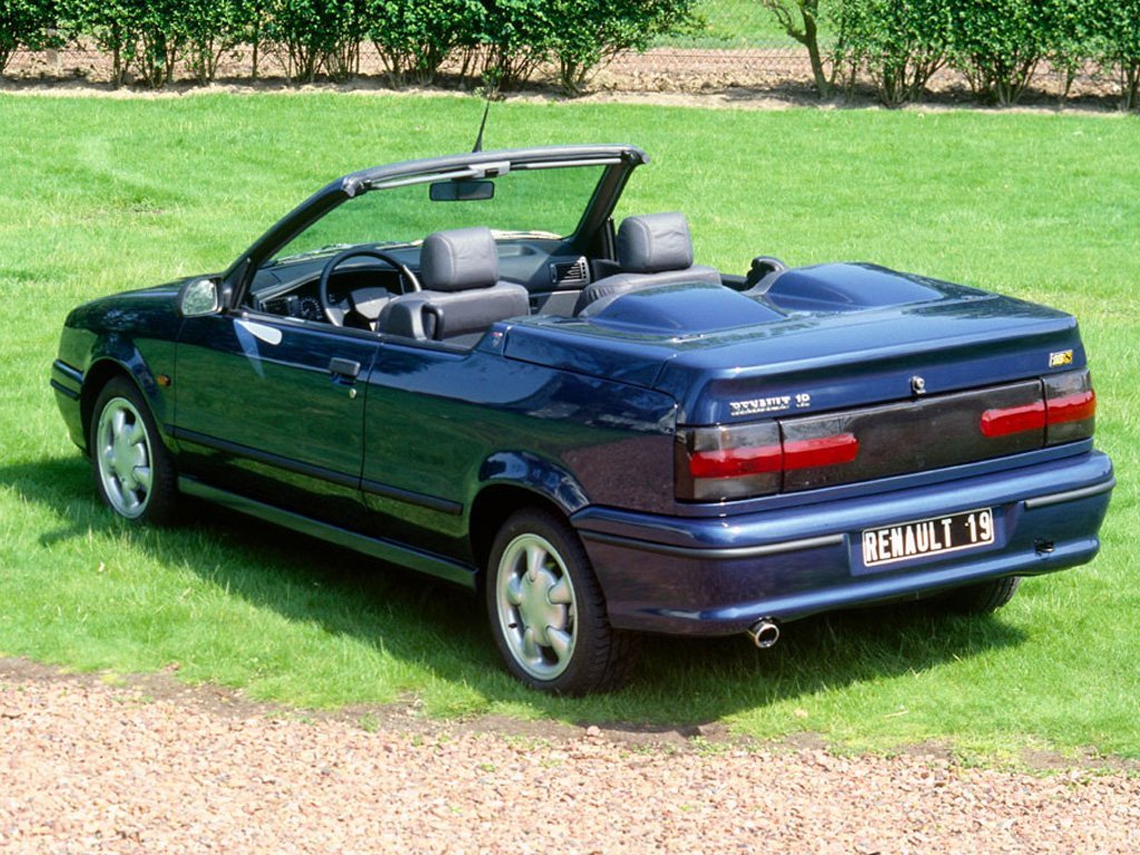 кабриолет Renault 19 1991 - 1997г выпуска модификация 1.8 AT (90 л.с.)